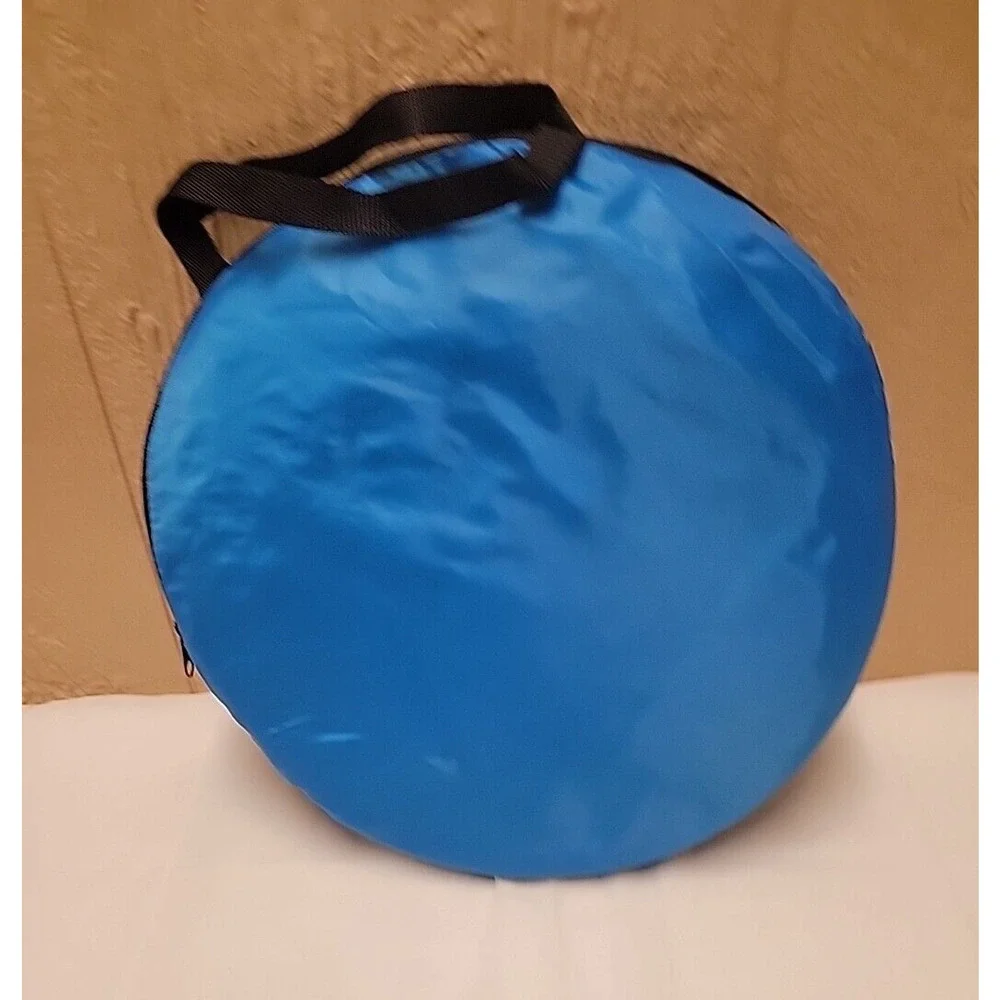 Pop Up Mesh Pet Tent Black Net Blue Trim - New In Case 47.25x24.80x19.68